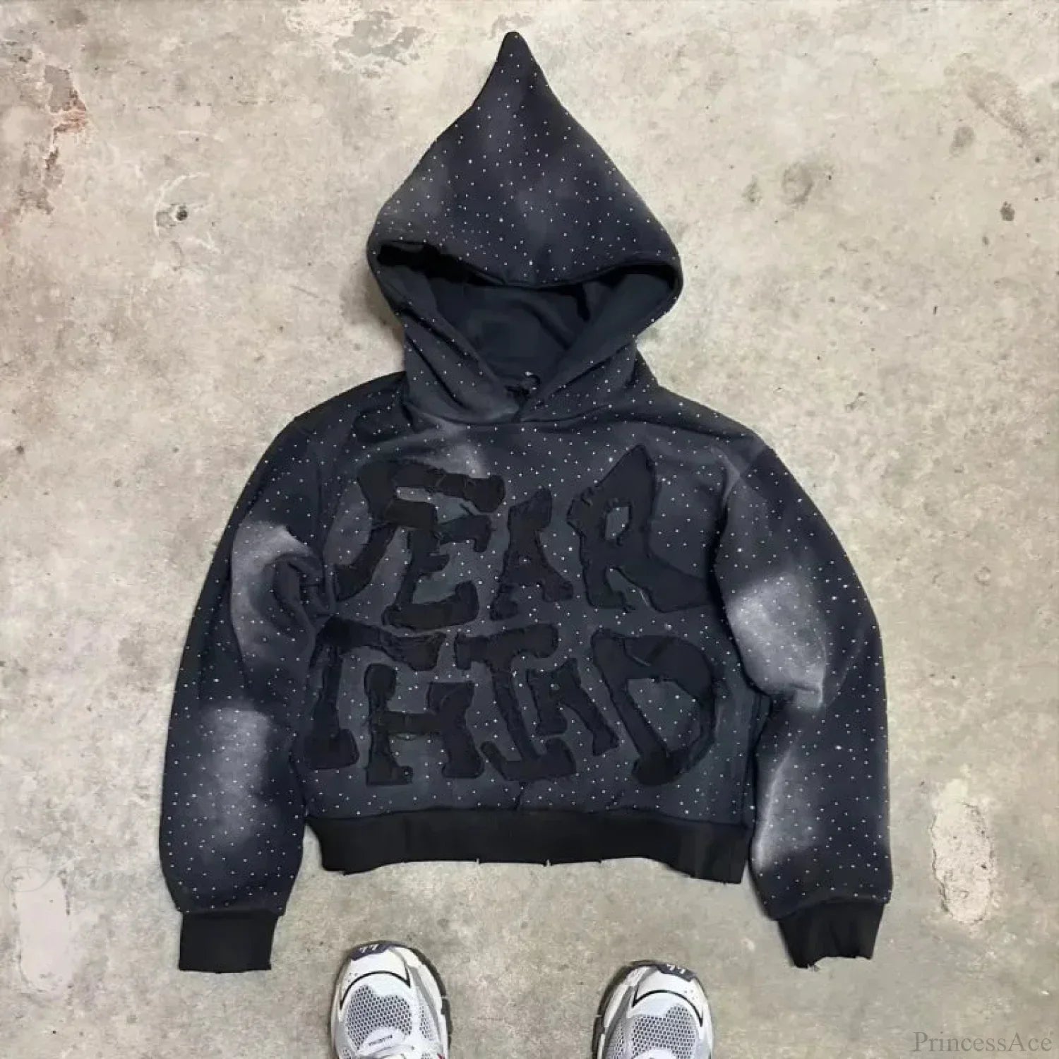 American Gothic Skull Large Zipper Hoodie