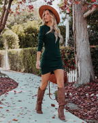 Americas Sweetheart Long Sleeve Dress Hunter Green