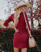 Americas Sweetheart Long Sleeve Dress Wine FINAL