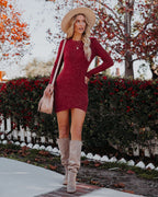 Americas Sweetheart Long Sleeve Dress Wine FINAL