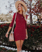 Americas Sweetheart Long Sleeve Dress Wine FINAL