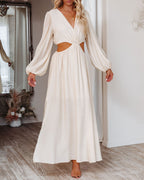 Amora Long Sleeve Cutout Maxi Dress FINAL