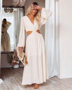 Amora Long Sleeve Cutout Maxi Dress FINAL