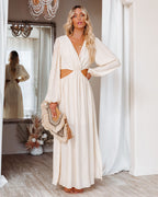 Amora Long Sleeve Cutout Maxi Dress FINAL