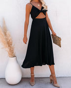 Anaya Cutout Midi Dress Black FINAL