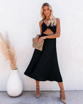 Anaya Cutout Midi Dress Black FINAL