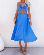 Anaya Cutout Midi Dress Clean Blue FINAL
