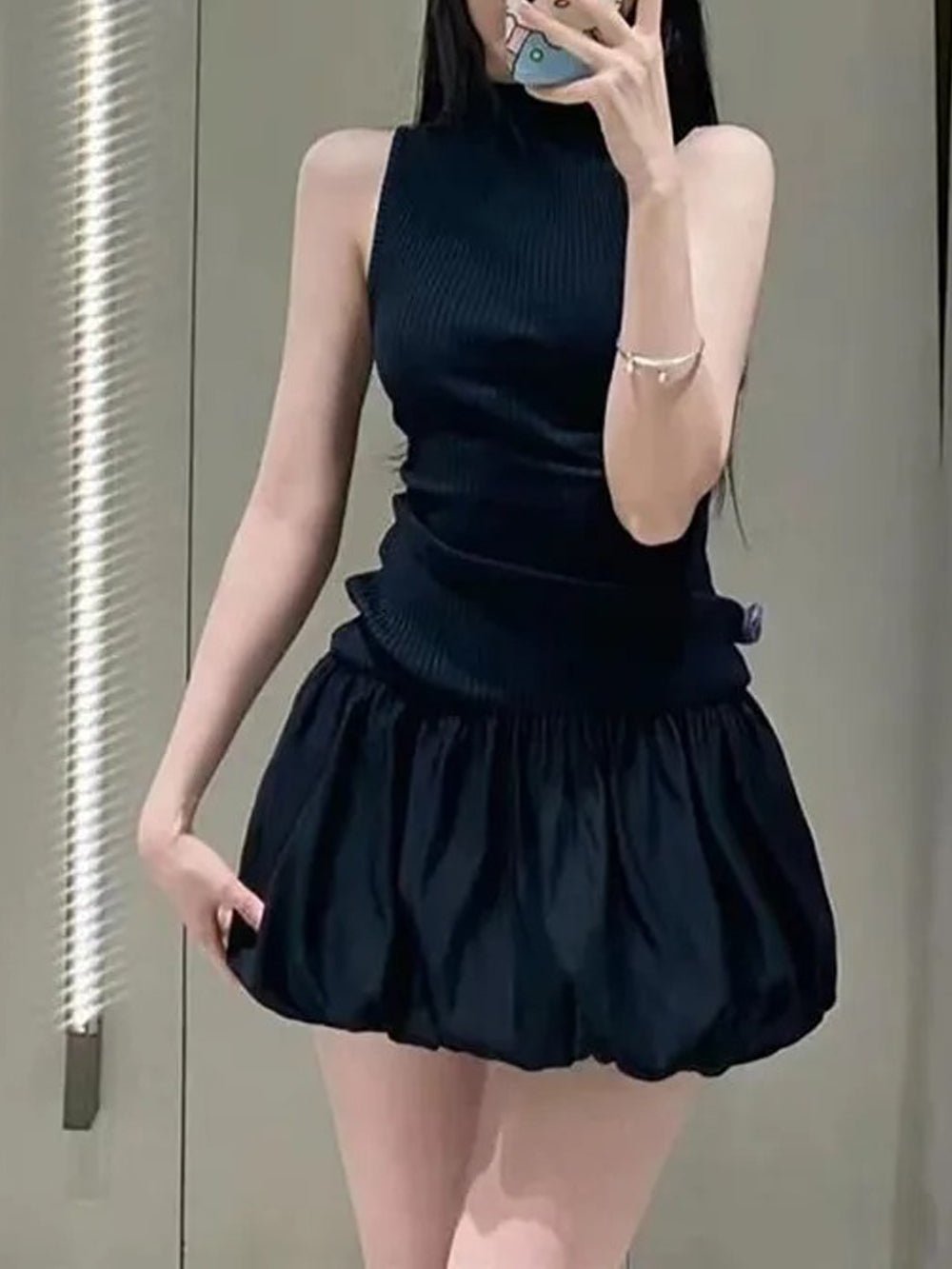 Angela Hollow Out Backless Mini Dress