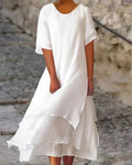 Bárbara Lightweight Summer Dress Made of Cotton for an Elegant Appeara