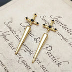 Antique Dim Gothic Blade Stiletto Earring