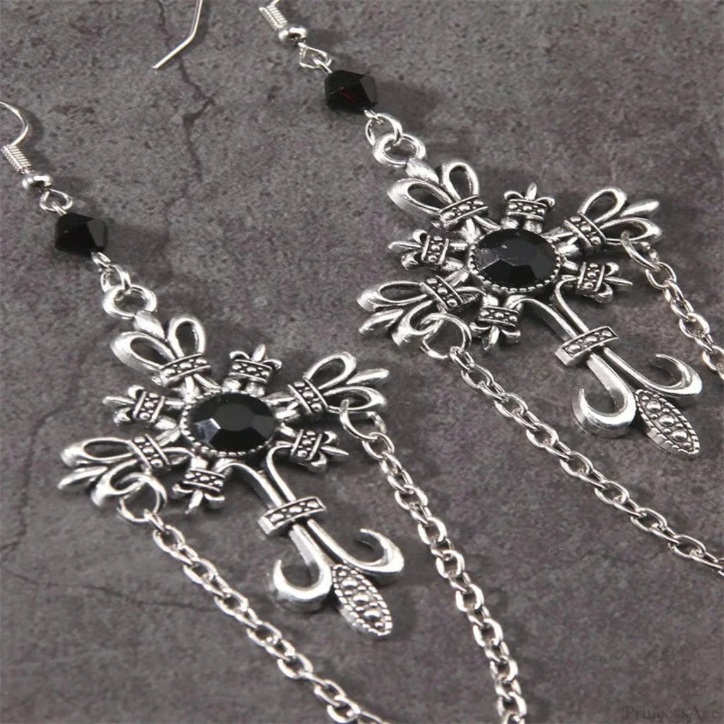 Antique Fairy Wings Grunge Dangling Earring