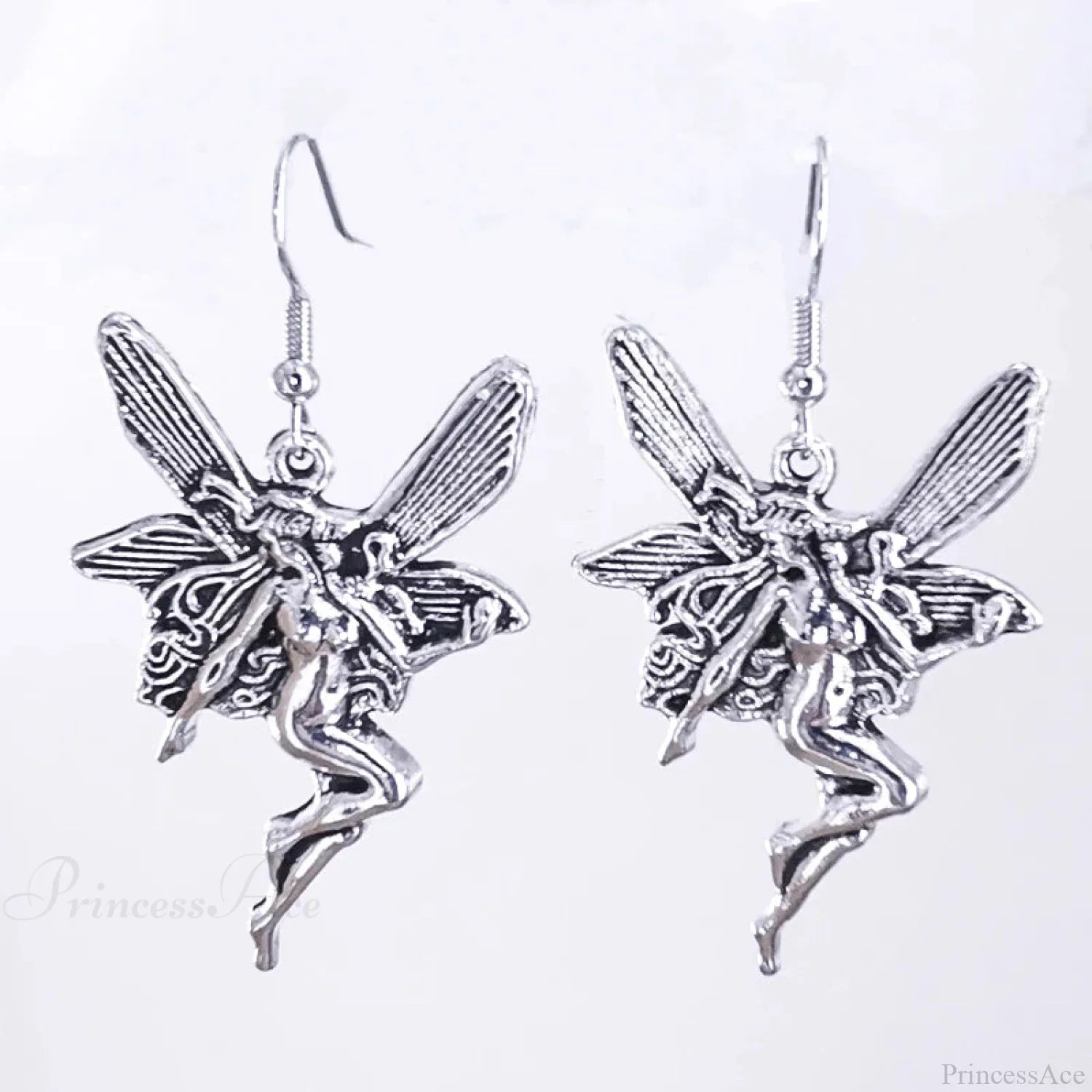 Antique Fairy Wings Grunge Dangling Earring