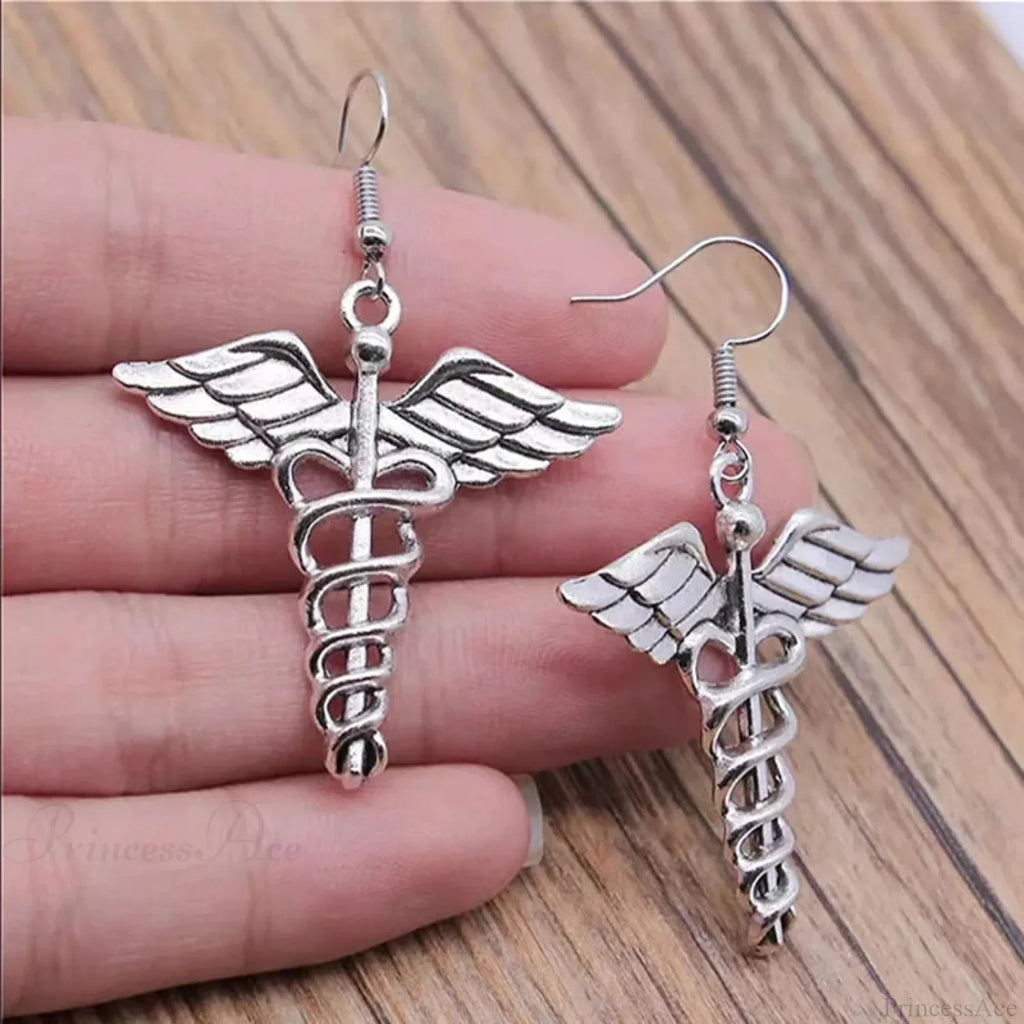 Antique Fairy Wings Grunge Dangling Earring