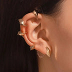 Antique Futuristic Geometric Clasp Earring