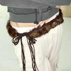 Antique Gothic Hairy Patchwork Bind Girdle