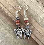 Antique Heart Thorns Spike Chain Dangle Earring