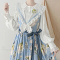 Antique Lace Frill Gigot Sleeve Blouse