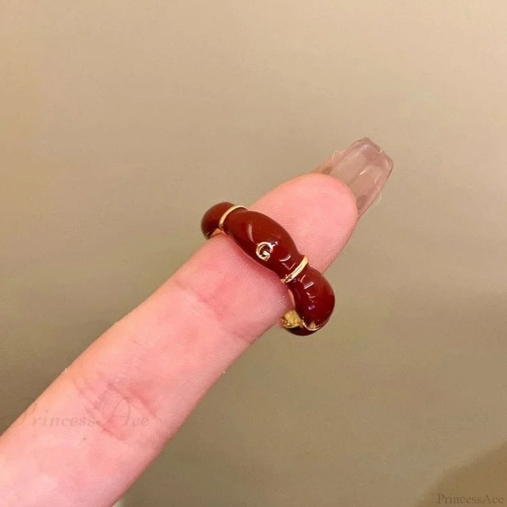 Antique Mysterious Crimson Crystal Cross Band