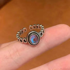 Antique Mysterious Crimson Crystal Cross Band