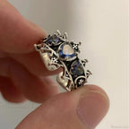 Antique Mysterious Heart Cross Ring