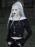 Antique Rebel Gothic Ebony Short Hoodie