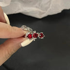 Antique Seraphic Silver Gothic Band