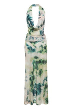 Marta Elevated Printed Halterneck Maxi Dress Evening Wear Edit