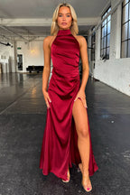 Vanesa Elevated Dress Burgundy Evening Wear Edit