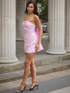 Aria Bow Backless Mini Dress