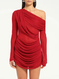 Ariana One Shoulder Mesh Mini Dress