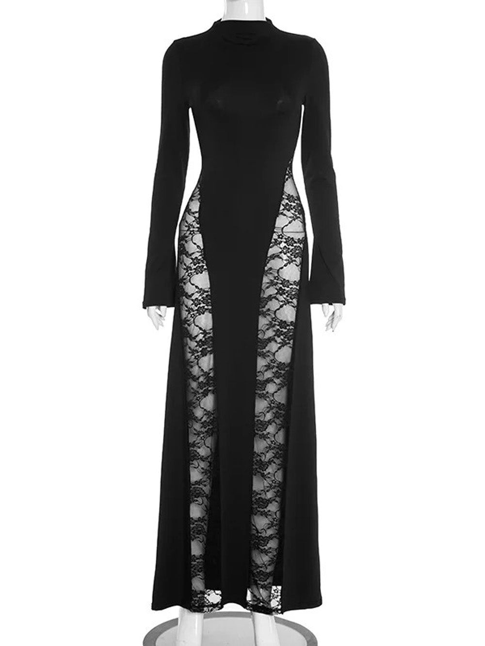 Ariana Sheer Lace Maxi Dress