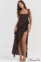 Ariel Cherry Stylish Pleated Maxi Dress