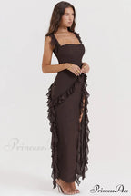 Ariel Cherry Stylish Pleated Maxi Dress