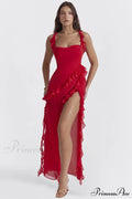 Ariel Cherry Stylish Pleated Maxi Dress
