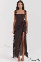 Ariel Cherry Stylish Pleated Maxi Dress