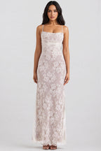 Yoshi Vintage Cream Lace Maxi Dress