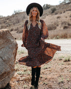 Artistry Pocketed Floral Ruffle Tiered Maxi Dress