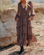 Artistry Pocketed Floral Ruffle Tiered Maxi Dress