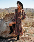 Artistry Pocketed Floral Ruffle Tiered Maxi Dress
