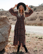 Artistry Pocketed Floral Ruffle Tiered Maxi Dress