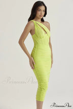 Asymmetric Cutout Stylish Midi Dress