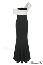 Asymmetric Off Stylish Shoulder Maxi Dress