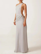 Athena One Shoulder Backless Maxi Dress