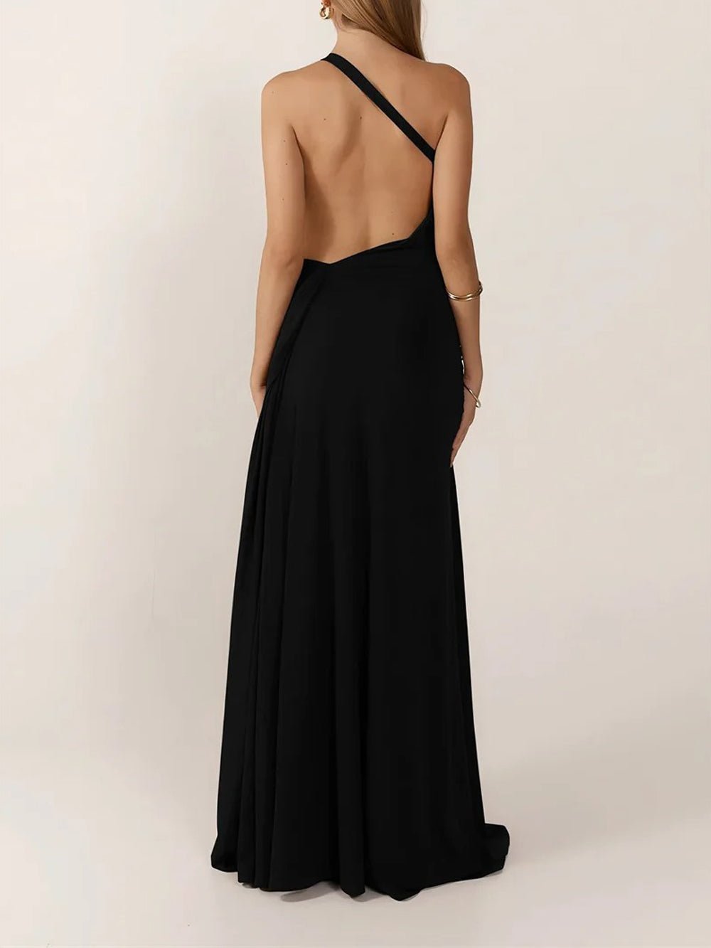 Athena One Shoulder Backless Maxi Dress