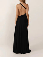 Athena One Shoulder Backless Maxi Dress