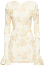 Norma Chic Backless Embroidered Mesh Mini Dress Silhouette Collection