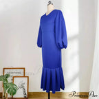 Autumn Spring Occasion Female V Neck Event BerryBetty Gown African Puff Sexy Bodycon Women Fashion Robes Sleeves Party Long Vestidos