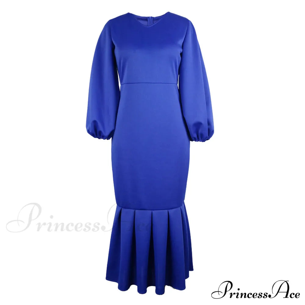 Autumn Spring Occasion Female V Neck Event BerryBetty Gown African Puff Sexy Bodycon Women Fashion Robes Sleeves Party Long Vestidos