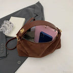 Autumn Winter Matte Suede Cow Leather Handbag