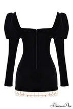 Azaria Black Stylish Vintage Dress